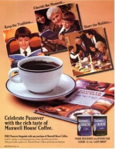 Un anuncio de Maxwell House Coffee.