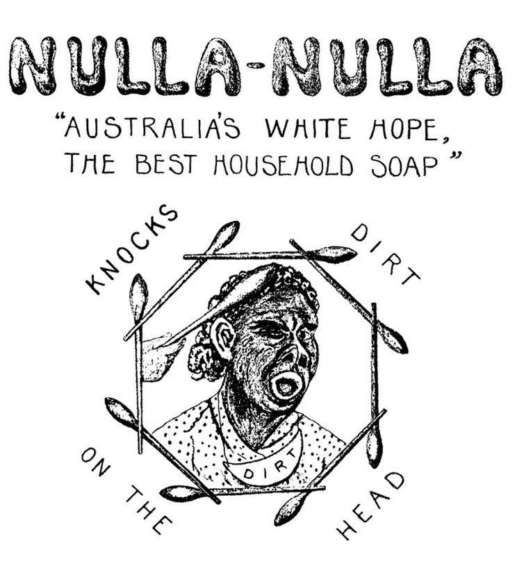 Un anuncio de jabón para el jabón Nulla Nulla de 1901