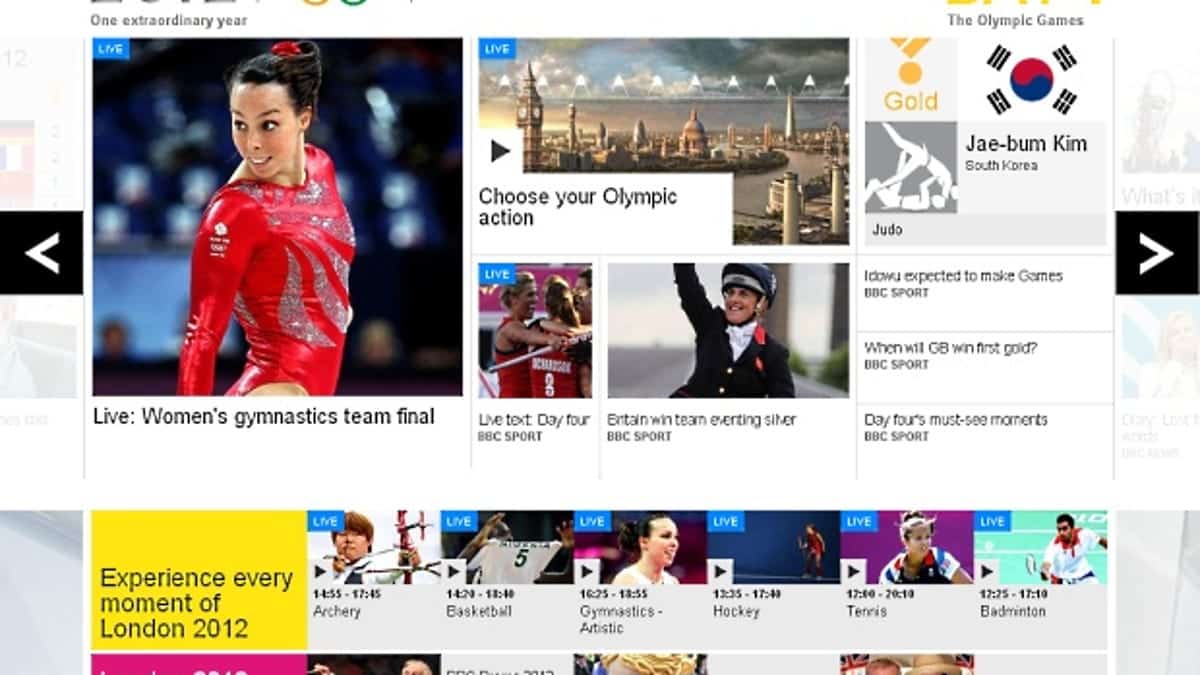 Los Juegos Olímpicos generan una bonanza de tráfico en el sitio web de BBC Sport