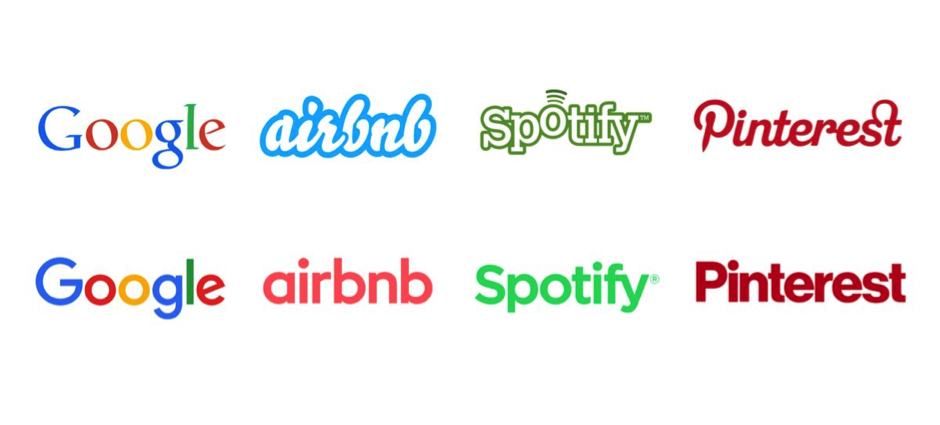 logotipos digitales google airbn spotify